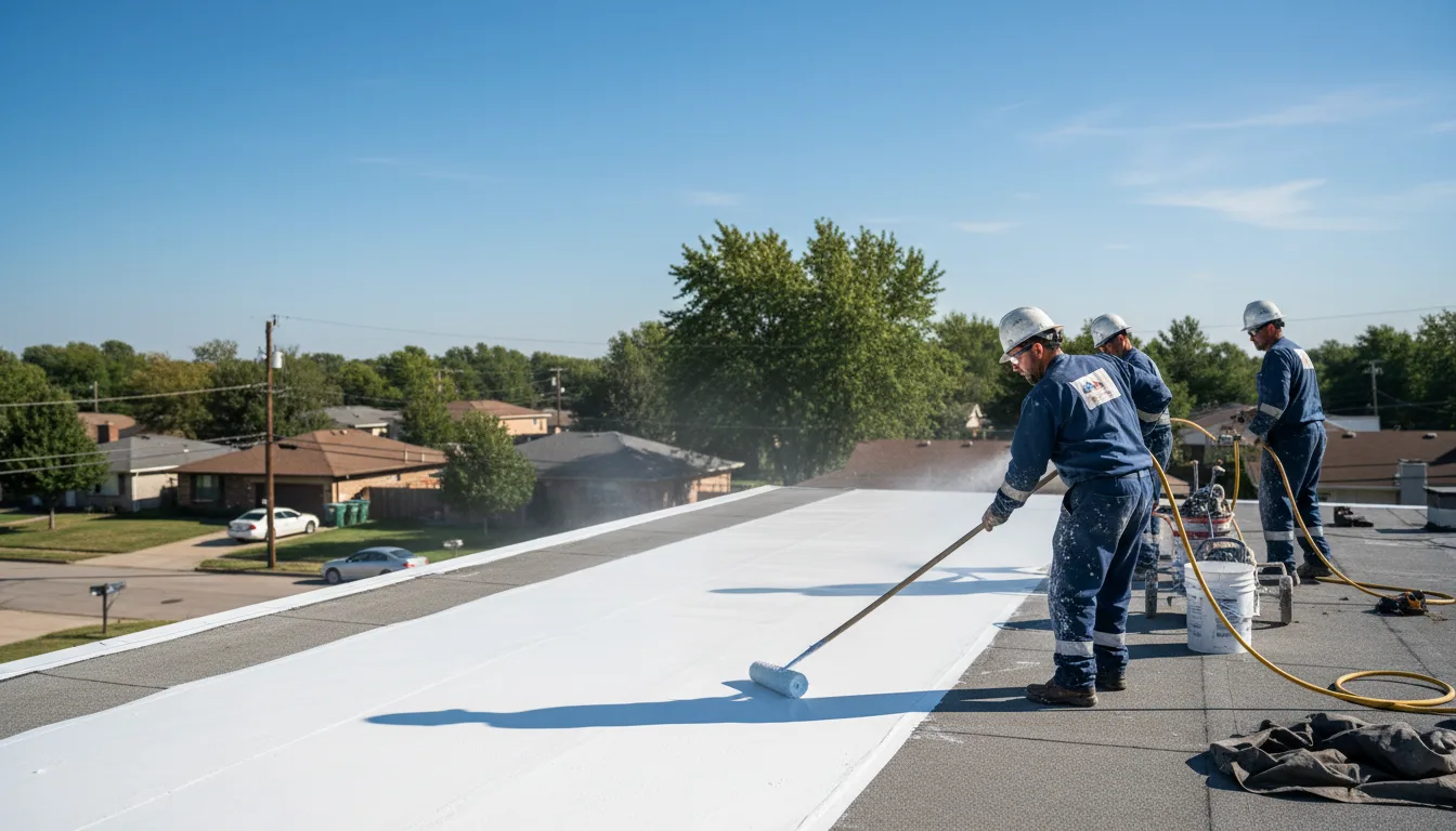 Commercial roof coating in Warnock, OH near me